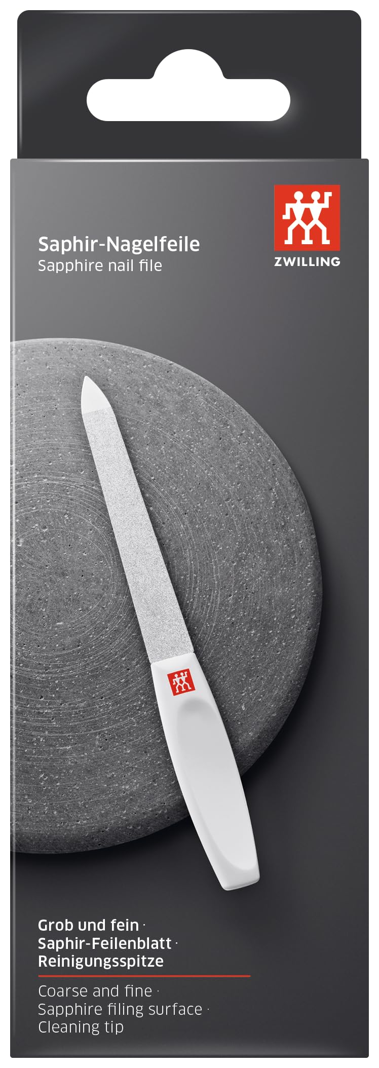 ZWILLING Nail File (Sapphire Coating, Polished File tip for Cleaning Nails), White, 6.3 inches