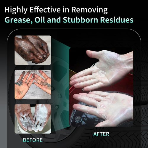 Jungarian 30s Fast Clean Industrial Hand Cleaner for Mechanics - 2X Concentrated Formula Mechanic hand Soap to Absorb Tough Grease, Oil, Paint & Dirt, Odour-removing (17.6oz)