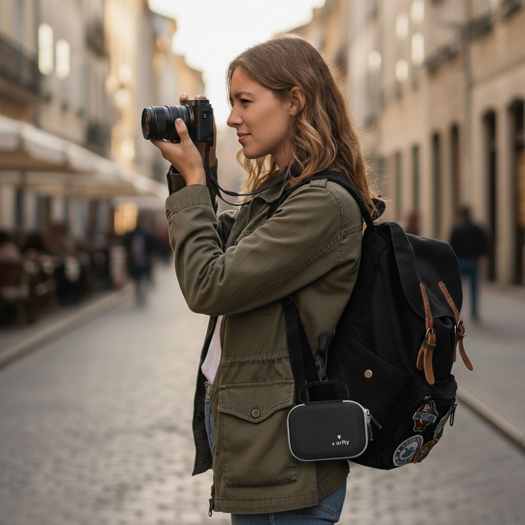 worfty Camera Case for Duluvulu/Zostuic/ROQIOO/Oiadek/VJIANGER/Aboobu/TEFTYMON/AUREAPIX/Lacegre Vlogging Youtube Vlog Camera Carrying Storage Holder for SD Cards Batteries(Case Only) (Black)