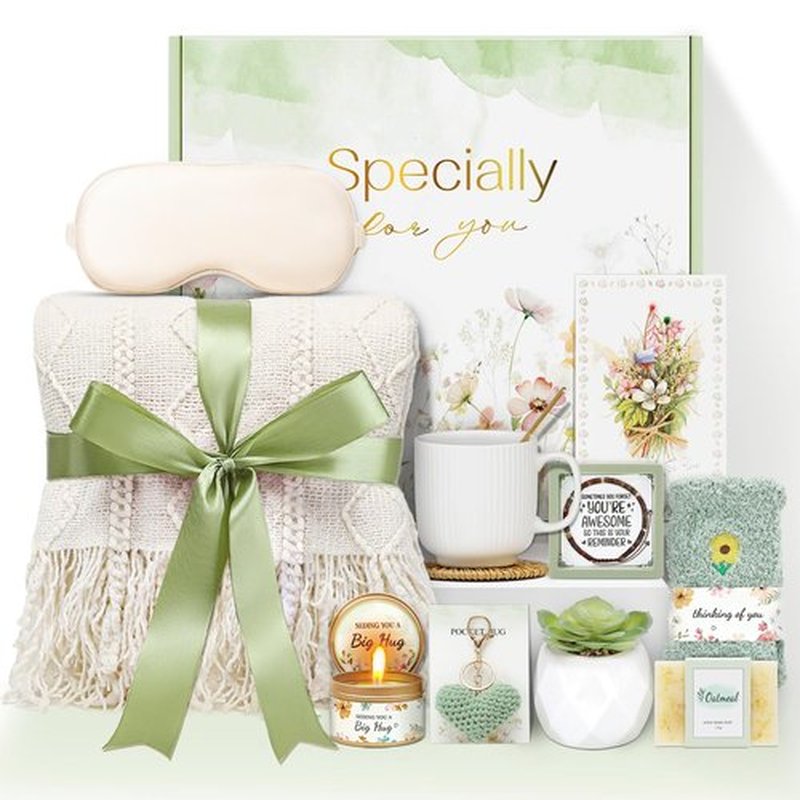 Joyliss Get Well Gifts for Women Self Care Gifts, Sympathy Gift Baskets Spa Gifts Set, Thinking of You Inspirational Hug in a Box Gifts for Mom Her Friend Sister Wife Girlfriend