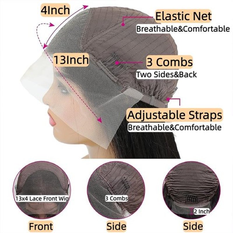 30 Inch Ombre Highlight Lace Front Wig Human Hair Pre Plucked 13x4 HD Transparent 1B/27 ombre lace front wig Body Wave HD Lace Frontal Wigs Human Hair With Baby Hair Transparent 180% Density for Women