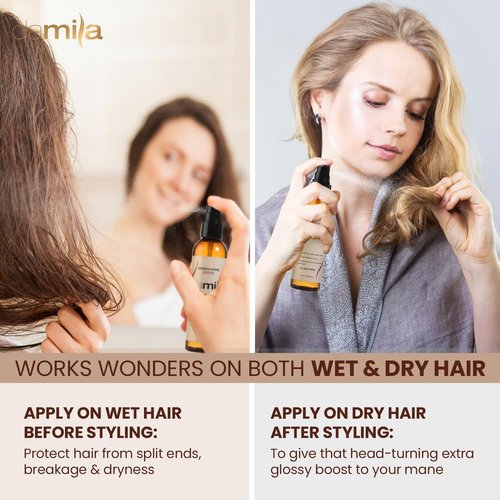 Damila Repair & Shine Serum - Split End Repair & Frizz Control for Shiny Hair | 4.1 Fl Oz