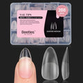 Beetles Medium Almond Gel Nail Tips: 288PCS Medium Almond Matte Clear False Acrylic Press on Nails Tips 12 Sizes Pre-shape Full Cover Nail Tips Nail Extension Easy DIY Salon Gifts for Women