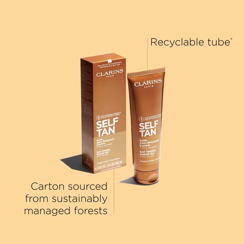 Clarins Self Tanning Tinted Gel | Self Tanner For Face and Body | Natural, Long-Lasting, Streak-Free, Buildable, Instant Tan* | Non-Staining and Fast Absorbing | Contains Glycerin | 4.2 Ounces