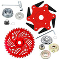 GOROBU Steel Trimmer Head with 6 Blade Razors and 36 Teeth Brush Cutter Blade, 65Mn Steel, Adapter Kits Included for for Many Stihl Husqvarna Sears Echo Poluan Redmax Shindaiwa