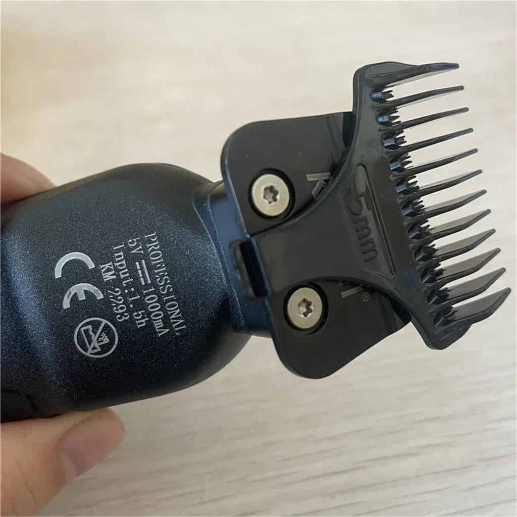 Hair Trimmer Limit Comb Universal Black Guards Hairdresser Hair Cutting Guide，Compatible For Kemei，KM-2293 KM-2299 1 2 3 4 5mm Comb