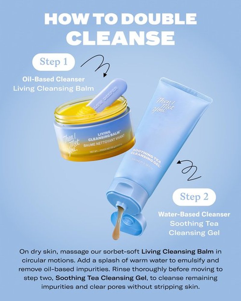 Then I Met You Living Cleansing Balm, Makeup Remover, Cleansing Oil, Face Cleanser, Melts Makeup & Sunscreen, Non-Stripping Zero Residue Oil Cleanser, First-Step Clean Vegan Korean Skincare