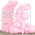 PartyWoo Baby Pink Balloons - 155-Piece Pastel Arch Kit for Baby Shower & Birthday Decor | Various Sizes