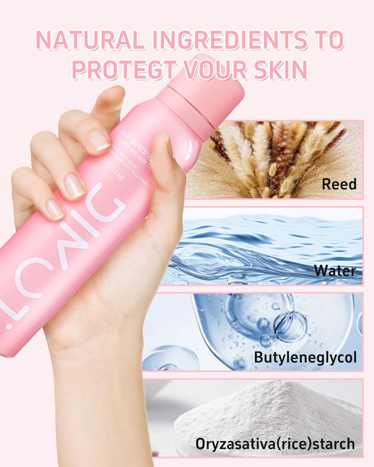 Identifier for Shaving Powder Women, Facial Body Identifier for Shaving Peach Fuzz for All Skin Types