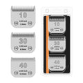 HONGNAL 3PACK Dog Grooming Clipper Replacement Blades Compatible with Andis Pet Clipper/Oster A5/Wahl KM Series Dog Clipper,Ceramic Blade & Stainless Steel Blade (10#+30#+40#)