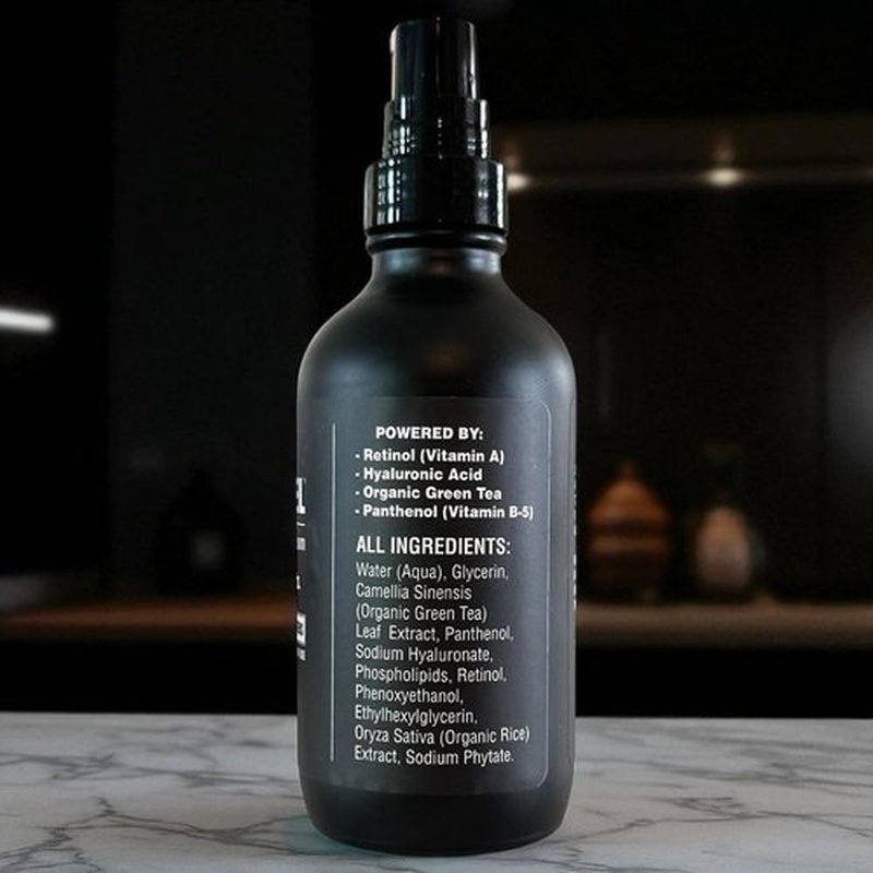 BLACKSTEEL Men's Anti-Aging Face Serum - Retinol & Hyaluronic Acid for Daily Hydration | Fast-Absorbing, Non-Greasy | 4 oz Bottle