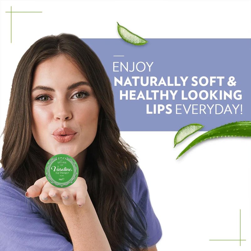 Vaseline Lip Therapy - Aloe Lip Balm for Deep Moisturization | 20g for Very Dry Lips