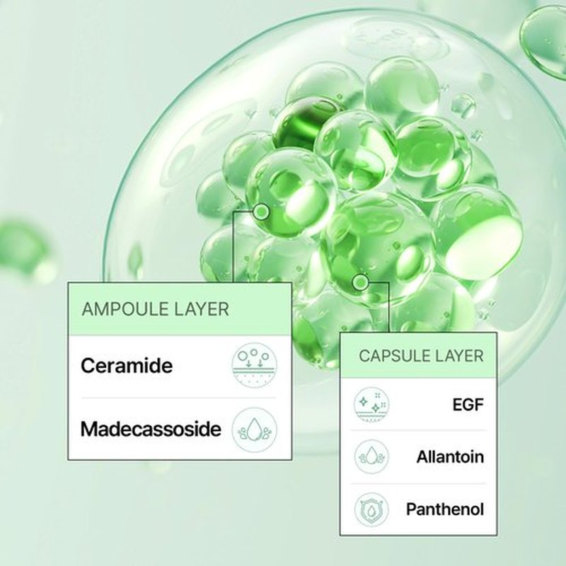 CELL IN SHOT EGF Allantenol Repair Ampoule, Hydrating and Barrier Support, Centella Asiatica, Hyaluronic Acid & Ceramides, Soothing Ampoule for Sensitive Skin, Brightening Recovery Serum, 1.01 fl oz