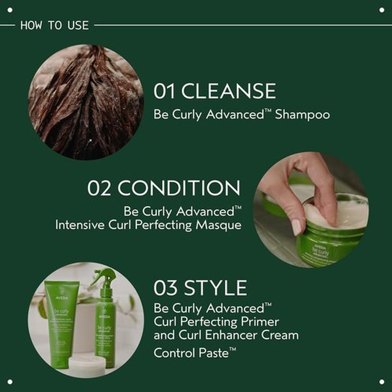 Aveda Be Curly Masque - Advanced Intensive Curl Perfecting Treatment | Deep Conditioning for Curly, Coily & Wavy Hair | Frizz Control | Silicone & Sulfate Free