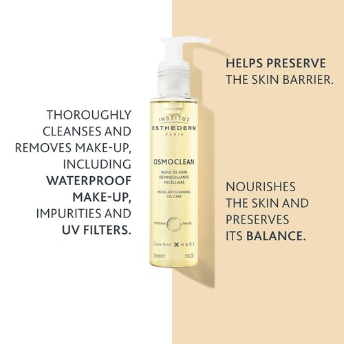 Institut Esthederm Micellar Cleansing Oil - Gentle Face Cleanser & Makeup Remover for All Skin Types | 150ml