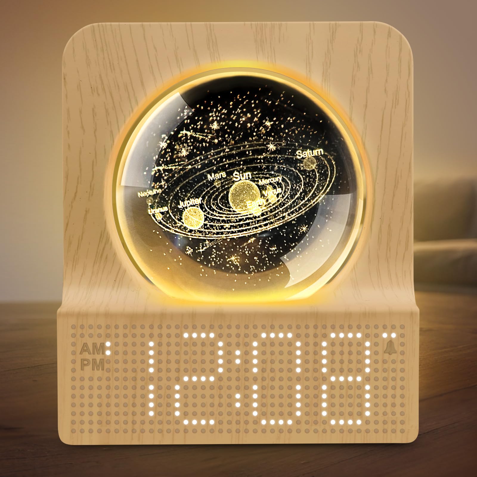 DreamSky Space Alarm Clock for Kids Teens with RGB Night Light for Bedroom