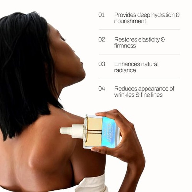 Laouta LUSTER Face Oil - Hydrating Serum with Hibiscus & Eucalyptus for Elasticity - 1.01 Fl Oz