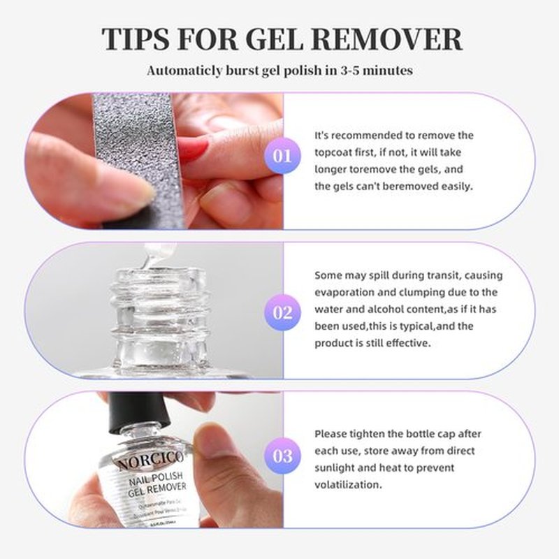 Gel Nail Polish Remover, Fast-Acting No Foil Remover for Gel Polish Removal in 2-5 Minutes, Acetone-Free Gel Remover for Nails, Gentle Low-Irritation, Home DIY Essential-15ml