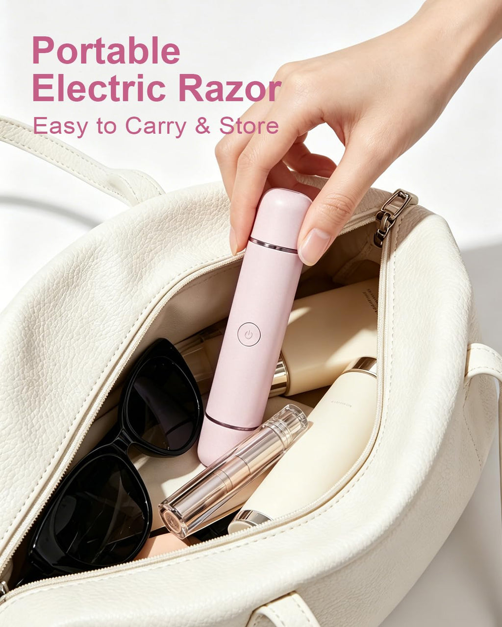 Unimiko 2-in-1 Bikini Trimmer for Women – Electric Shaver for Women, Womens Electric Razor & Trimmer for Sensitive Skin, Adjustable Comb, 100% Waterproof, Portable, USB Charge, Painless (Pink)