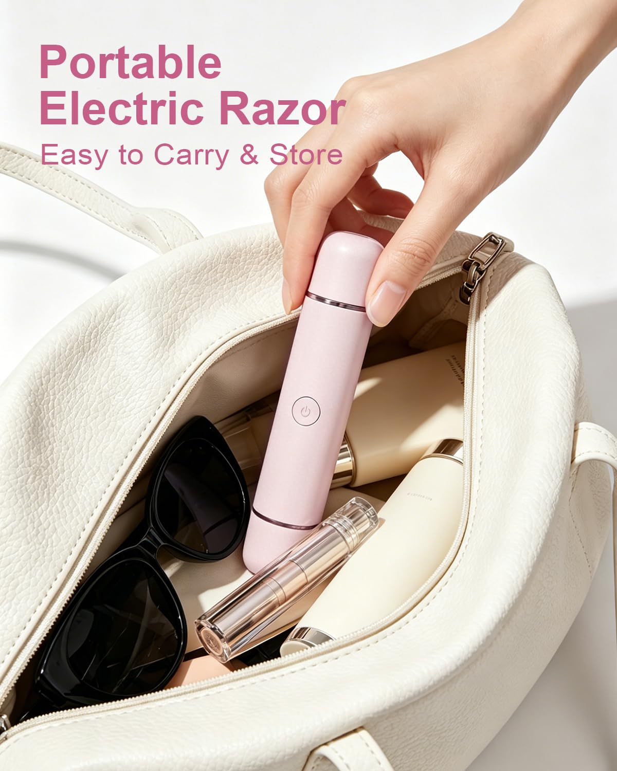 Unimiko 2-in-1 Bikini Trimmer for Women – Electric Shaver for Women, Womens Electric Razor & Trimmer for Sensitive Skin, Adjustable Comb, 100% Waterproof, Portable, USB Charge, Painless (Pink)