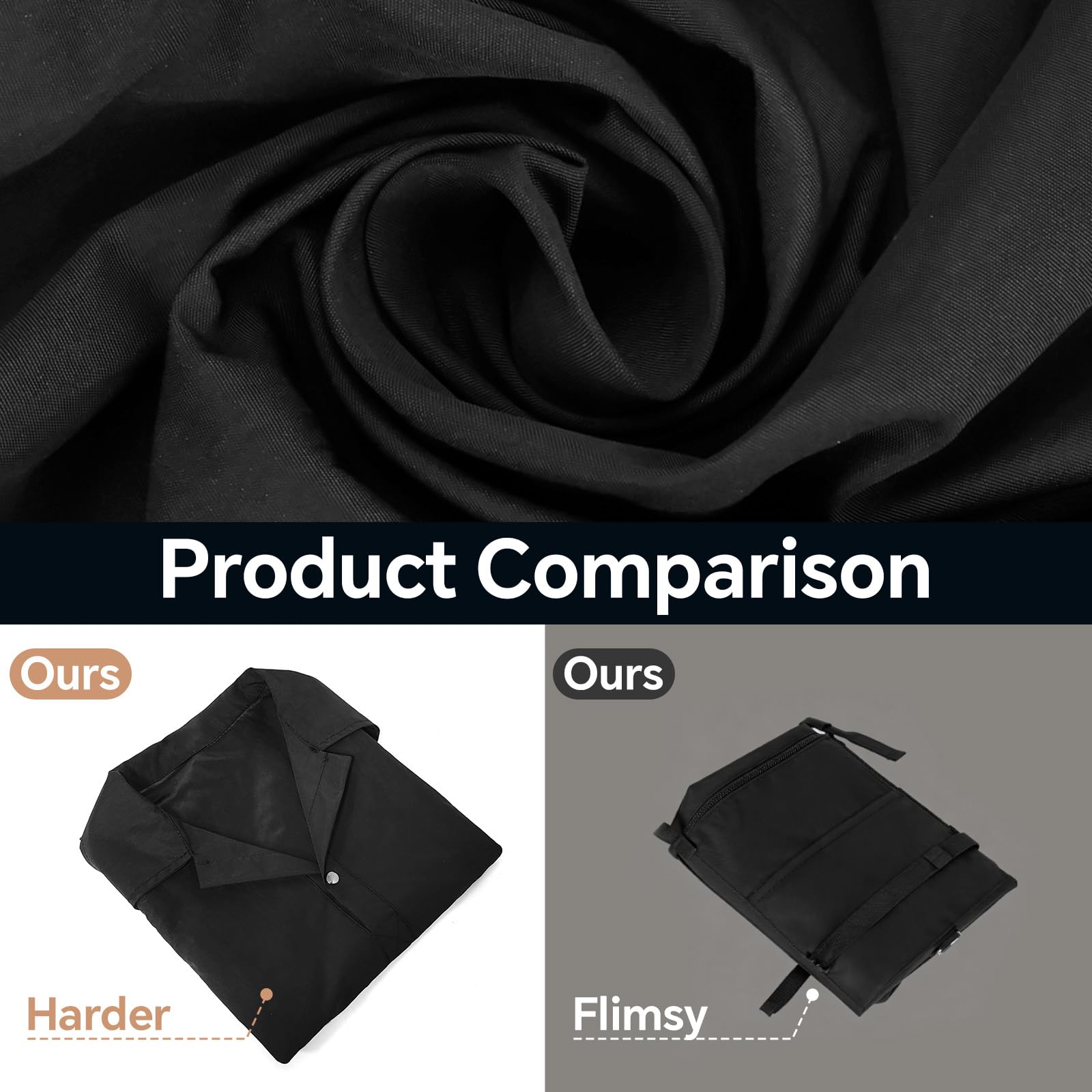Barber Apron, Multi-Functional Work Cape for Hairdressing, Featuring Multiple Pockets for Organizing Hairdressing Supplies (BLACK-Blouse)