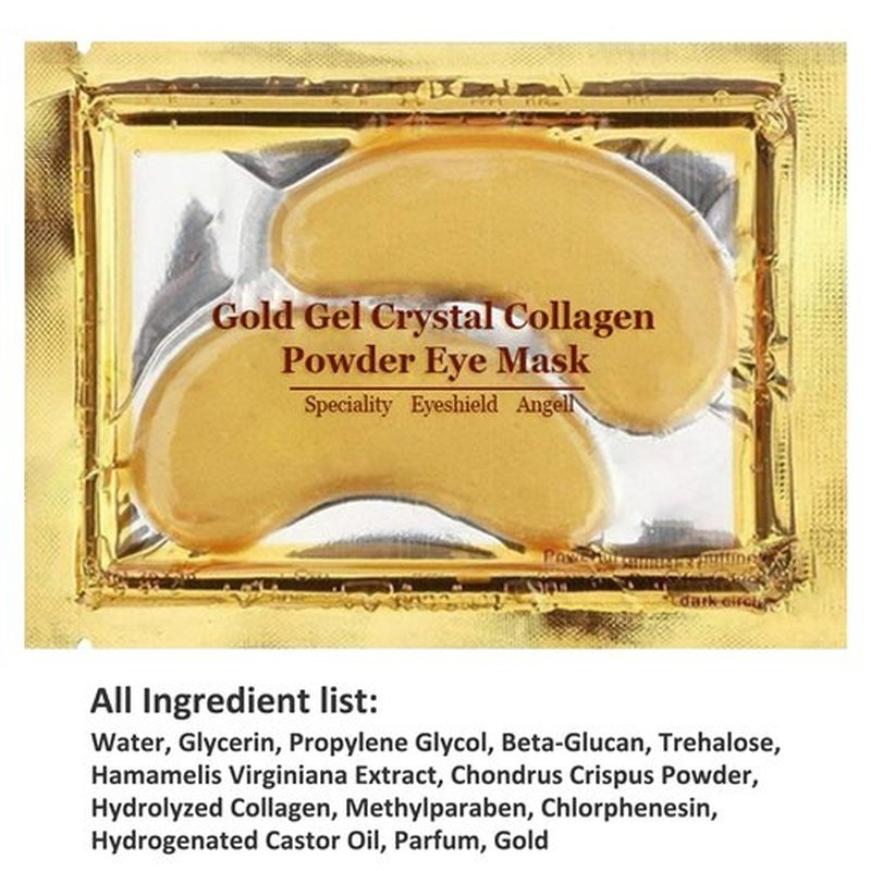 Ruzzut Under Eye Patches - 30 Pairs 24K Gold Moisturizing Under Eye Mask, Anti Aging Collagen Eye Masks Skincare Eye Patches for Puffy Eyes and Dark Circles, Gold