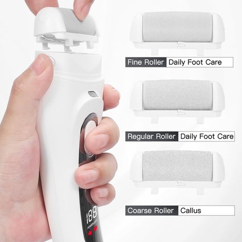Electric Feet Callus Removers Rechargeable,Portable Electronic Foot File Pedicure Tools, Electric Callus Remover Kit,Professional Pedi Feet Care Perfect for Dead,Hard Cracked Dry Skin Ideal Gift