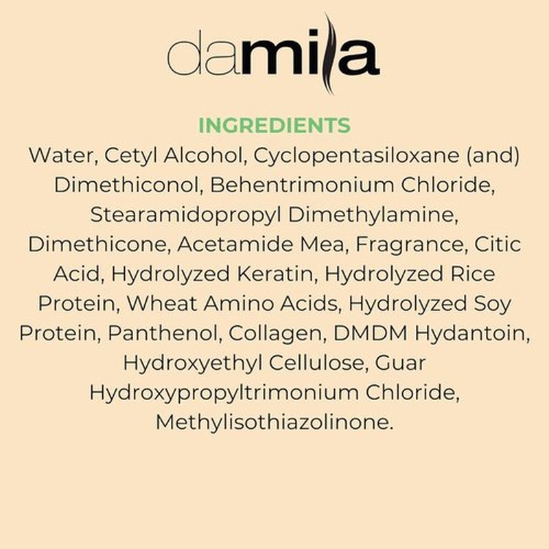 Damila Keratin Hair Mask - Deep Conditioning Treatment for Dry, Damaged Hair - 16.9 Fl. Oz | Restores Silkiness & Shine