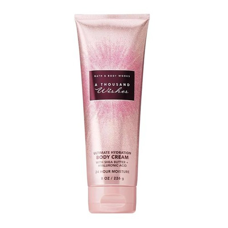 Bath & Body Works A Thousand Wishes Body Cream - Ultimate Hydration Moisturizer with Shea Butter & Hyaluronic Acid, 8 oz