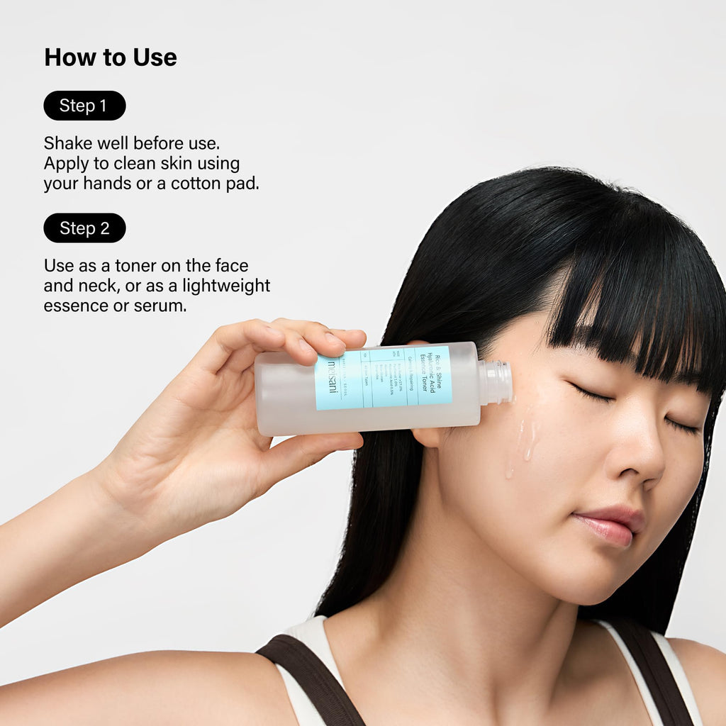Meisani Rice & Shine Hyaluronic Acid Essence Toner - Hydrating Brightening Facial Toner with Ceramides and Panthenol| Korean Vegan Skincare | 5.07 fl.oz.