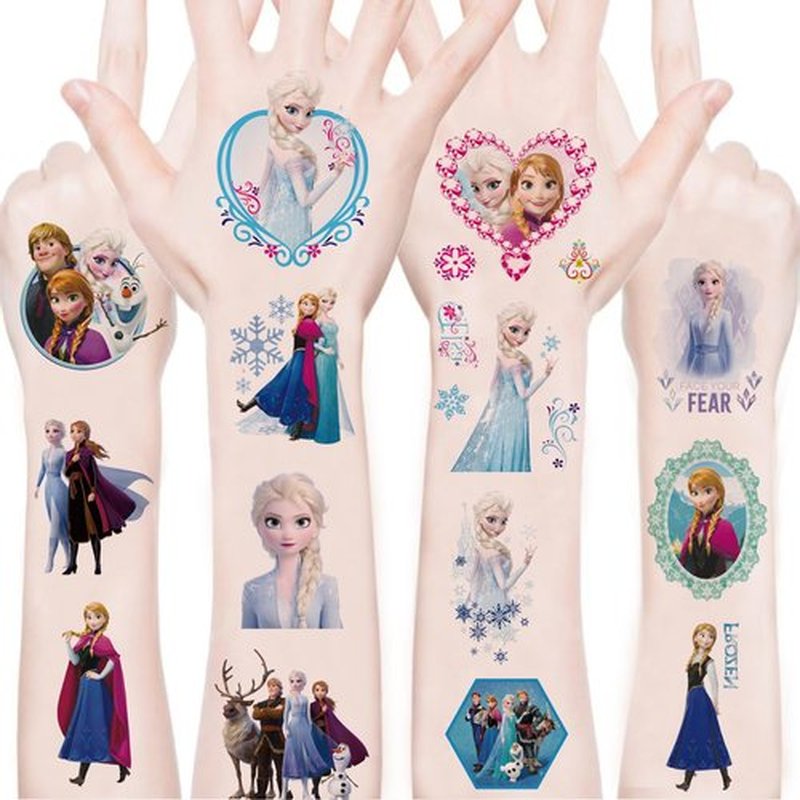 100Sheets Frozen Temporary Tattoos,Cartoon Frozen Temporary Tattoos Gift For Fan Birthday Party Decorations for Home Activity Class Prizes Carnival Christmas Rewards