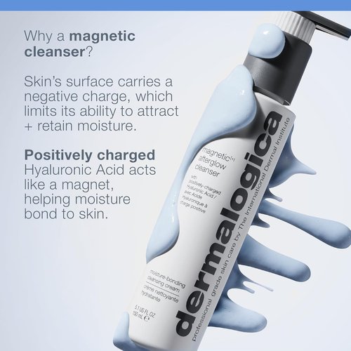Dermalogica Magnetic AfterGlow Facial Cleanser - Hydrating Mucin Cream with Hyaluronic Acid for Glowing Skin