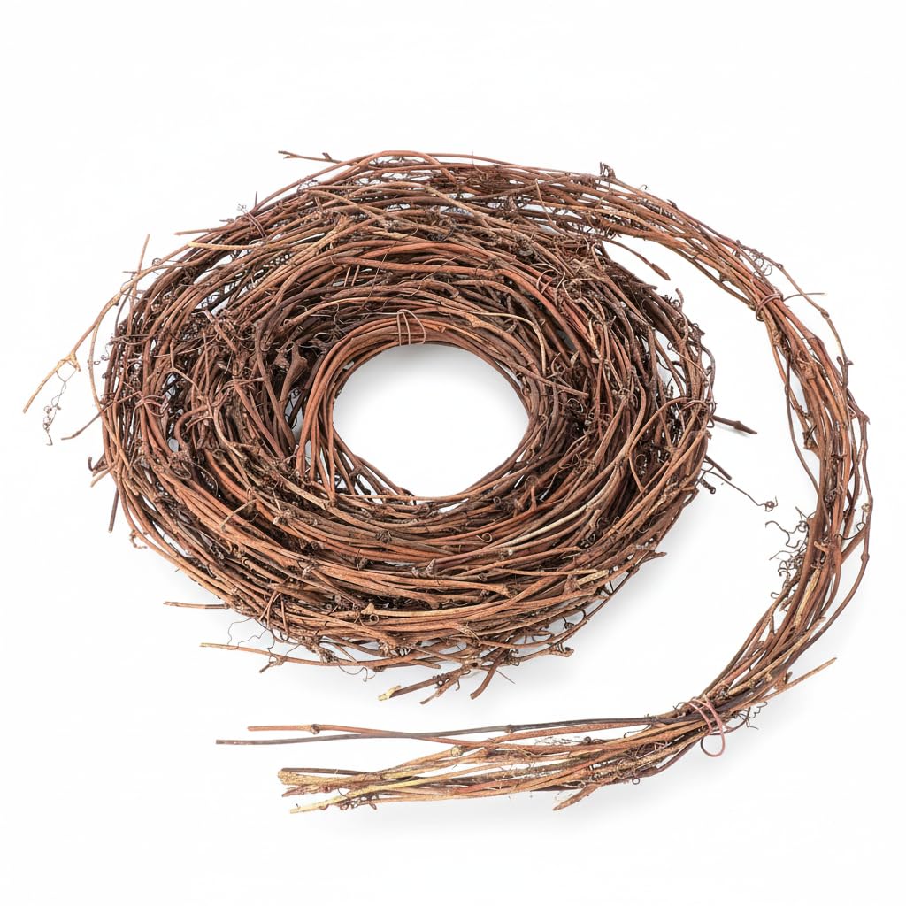 Twig Garland: 15.7ft Natural Grapevine Spring Wreaths for Front Door, Backdrop Hanging Vine for DIY Crafts Christmas Easter Valentines Day Wedding Party Home Decor