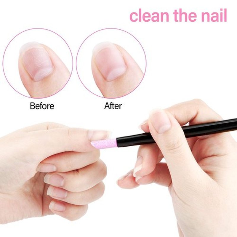 Boao 20 Pieces Pumice Stone Nail File Cuticle Stone Pusher Nail Sanding Sticks Art Pen Cuticle Remover Trimmer Buffer Manicure Tools for Household Beauty Salon Peeling Dead Skin Repairing