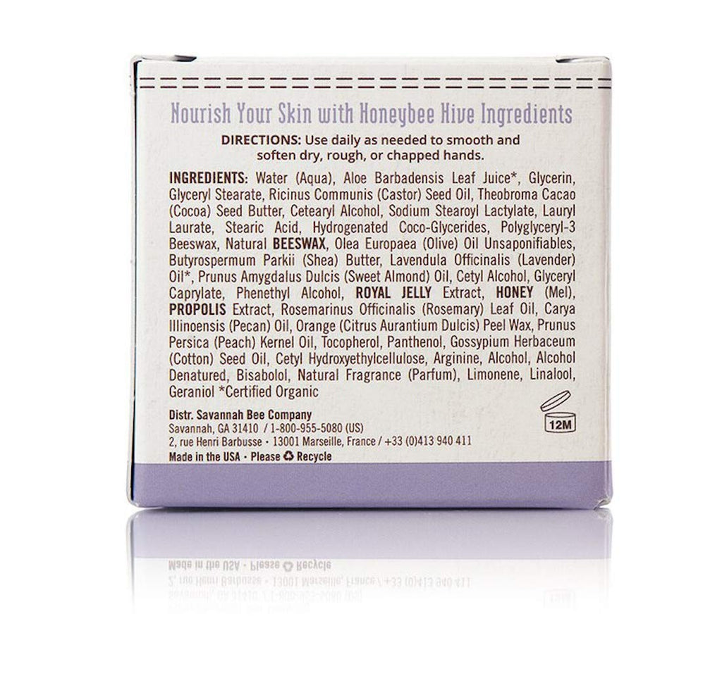 Savannah Bee Company Beeswax Hand Cream - Hand Moisturizer Repair Cream