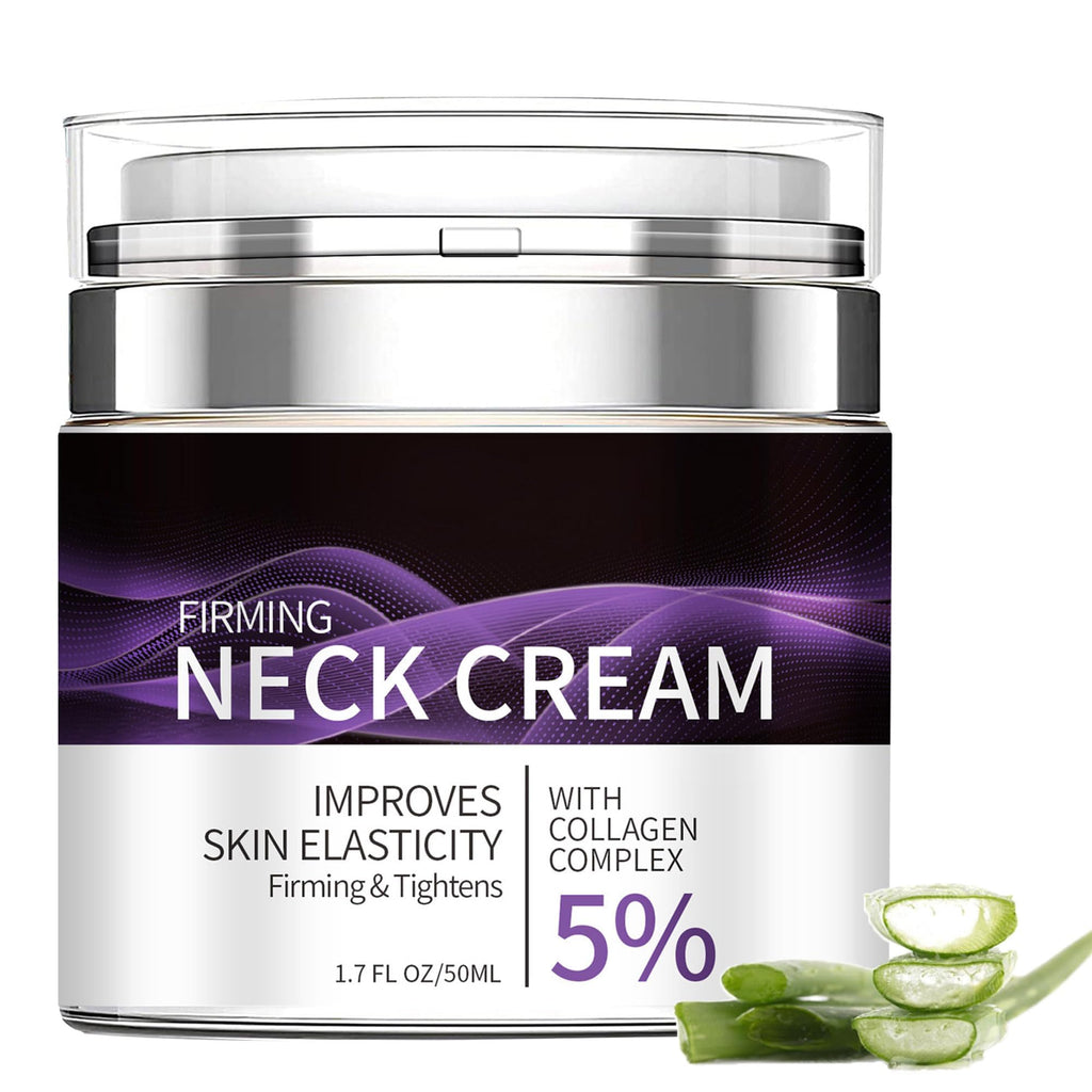 5% Collagen Complex Neck Firming Cream - Anti-Aging Moisturizer Improving Skin Elasticity for Men & Women, All Natural Ingredients - Retinol, Collagen & Hyaluronic Acid, 1.8 Fl Oz