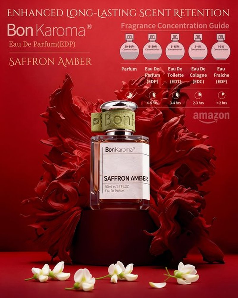 Saffron Amber Eau de Parfum for Women - Elegant Woody Oriental Scent | Long-Lasting 1.7 oz Spray