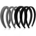 DiyJibb Velvet Headbands for Women and Teens, 6PCS Non-Slip Padded Hairbands with 3 Width Options (0.6", 0.8", 1.2"), Soft Comfortable Hair Accessories for Daily Wear, Makeup, Sports, and Gifts