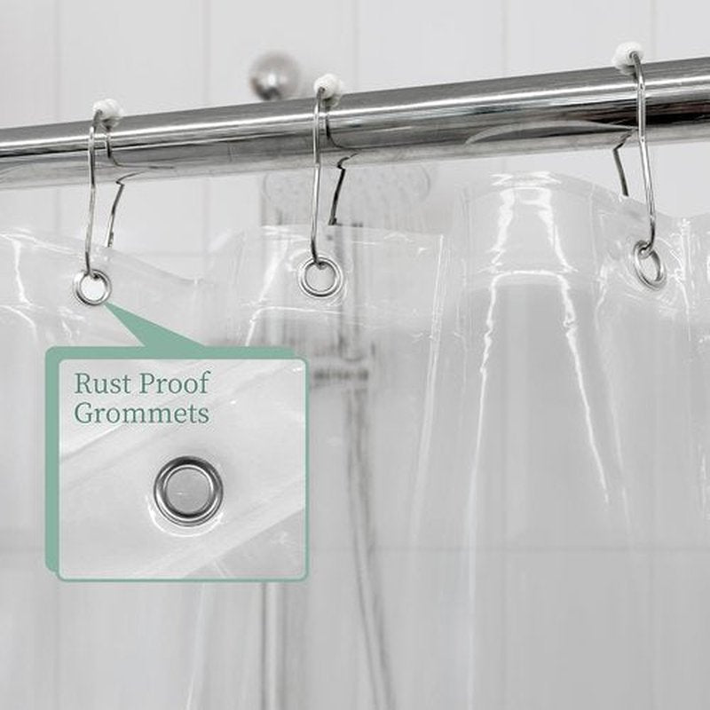 Mrs. Awesome Clear Shower Curtain Liner - Waterproof & Flexible 72x72 with 3 Magnets
