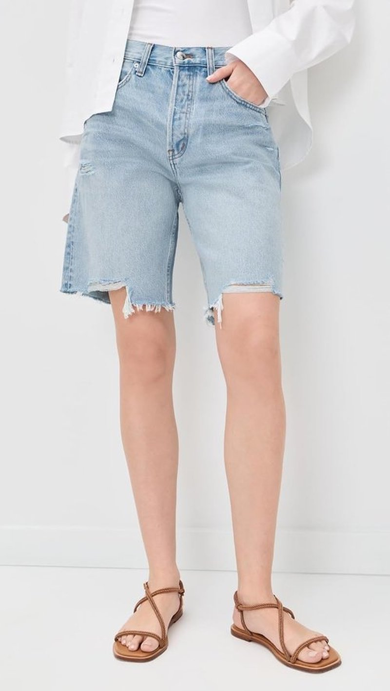 Madewell Women's Essex Long Baggy Shorts - Comfortable Fit | Versatile Style for Everyday Wear