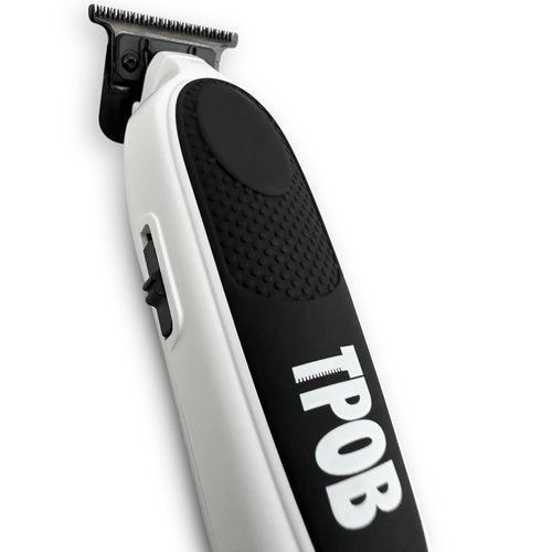 TPOB X Deluxe White Rubber Grip Digital Brushless 7200rpm Professional Hair Trimmer Hair Clippers for Men, Krazy Blade Trimmer Cordless Rechargeable Clippers (White)
