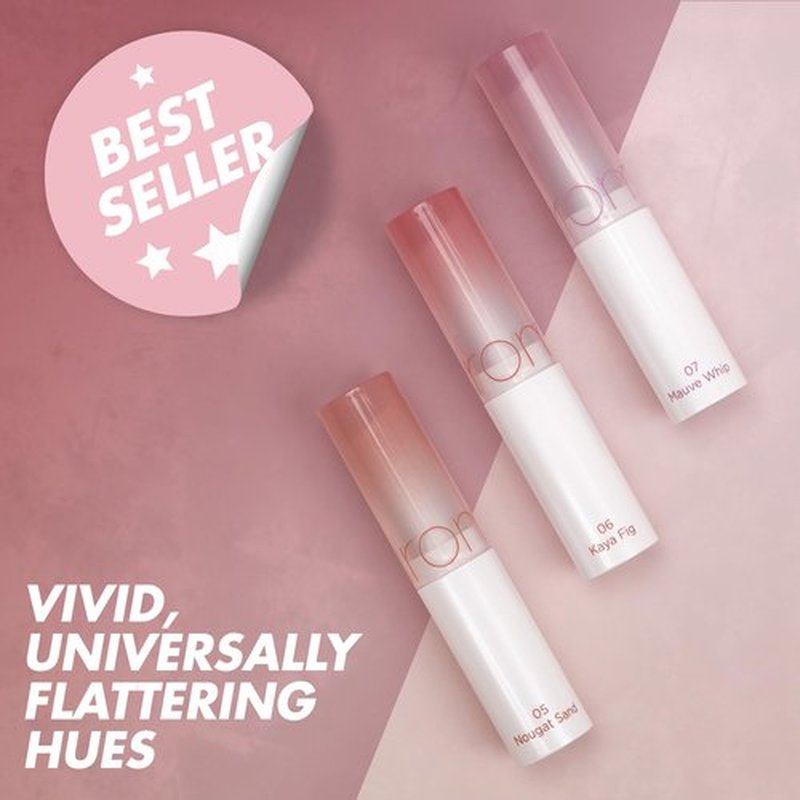 rom&nd Glasting Melting Balm Trio | Hydrating Lip Balm Set for Crystal Shine & Vivid Daily Colors | Non-Sticky, Gentle Formula for Plump, Dewy Lips | #05 Nougat Sand, #06 Kaya Fig, #07 Mauve Whip