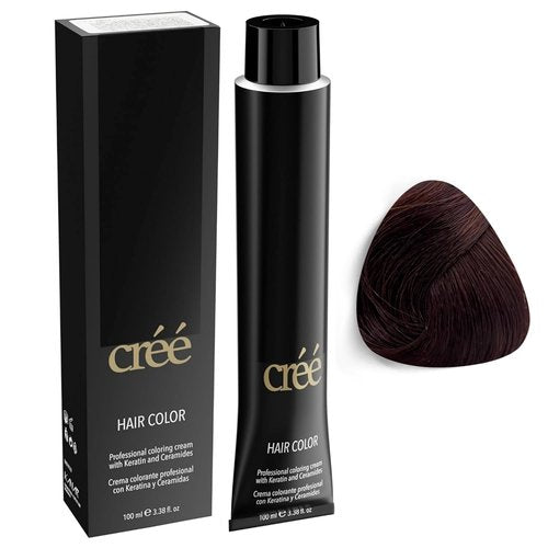 Cree Professional Copper Brown Permanent Hair Color - Long-Lasting Gray Coverage | 100ml (3.4 fl. oz.)