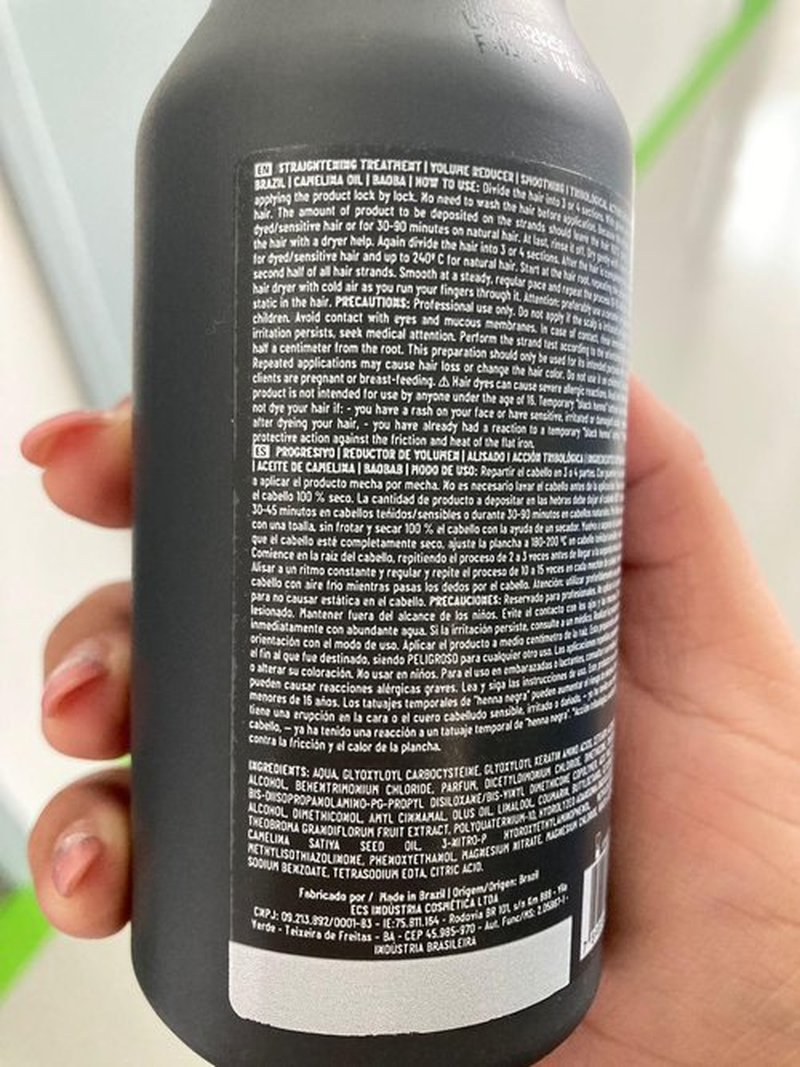 ECOSMETICS 250ML Brazilian Keratin Treatment Organic Blowout Complex | Nanoplastia | Straightening & Smoothing System | Volume Reducer | Queratina Brasileña Keratina Para Alisar el Pelo
