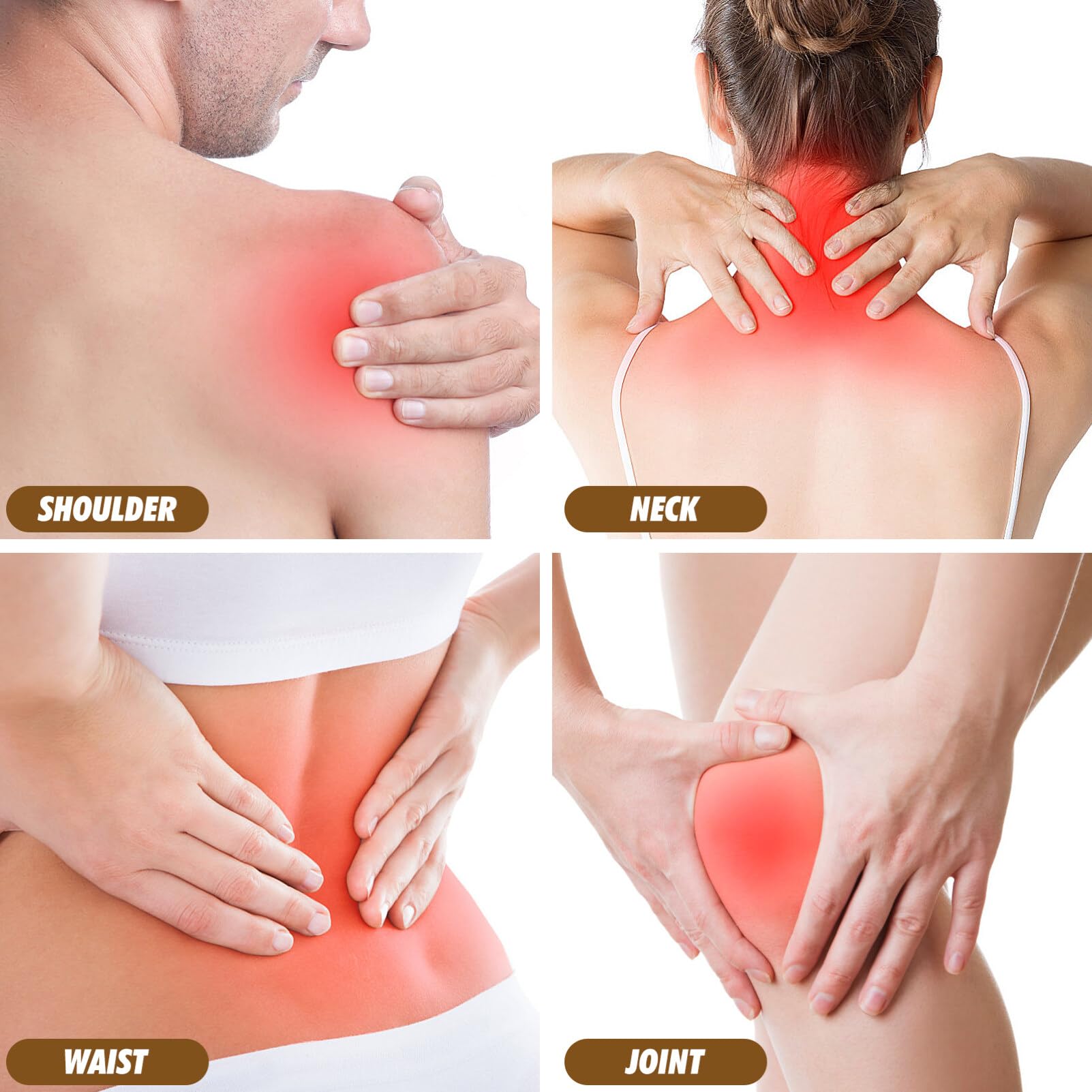 Healeved 100 Packs Ginger Pad for Pain Ginger Pad Herbal Ginger Patches Chinese Nature Blood Circulation Pads for Knee Cervical Vertebra Joint