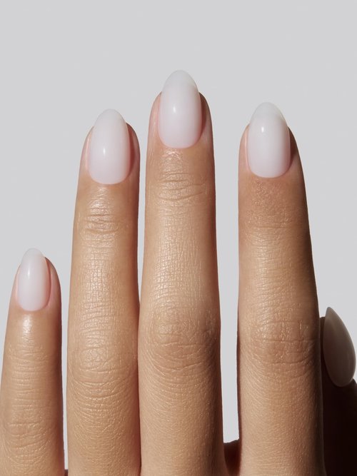 Celebritips Press On Nails - Salon U-ltimate™ | Sheer Milk, Extra Short Almond Nails, Reusable | 16 sizes - 32 Nails Kit with Glue and Sticky Tabs