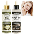 Aofruik Rice Exfoliating Ampoule Set, Black & White Rice Peeling Ampoule, Exfoliating Face and Body Scrub Dead Skin Cells, Blackheads Remover for All Skin Types (Rice)
