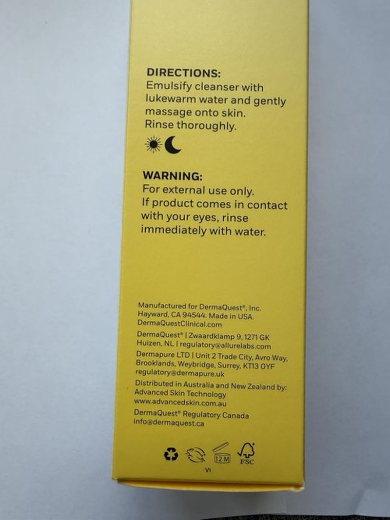 Derma Quest DermaClear Cleanser with Mandelic Acid - Deep Cleansing Formula | 6oz/177ml