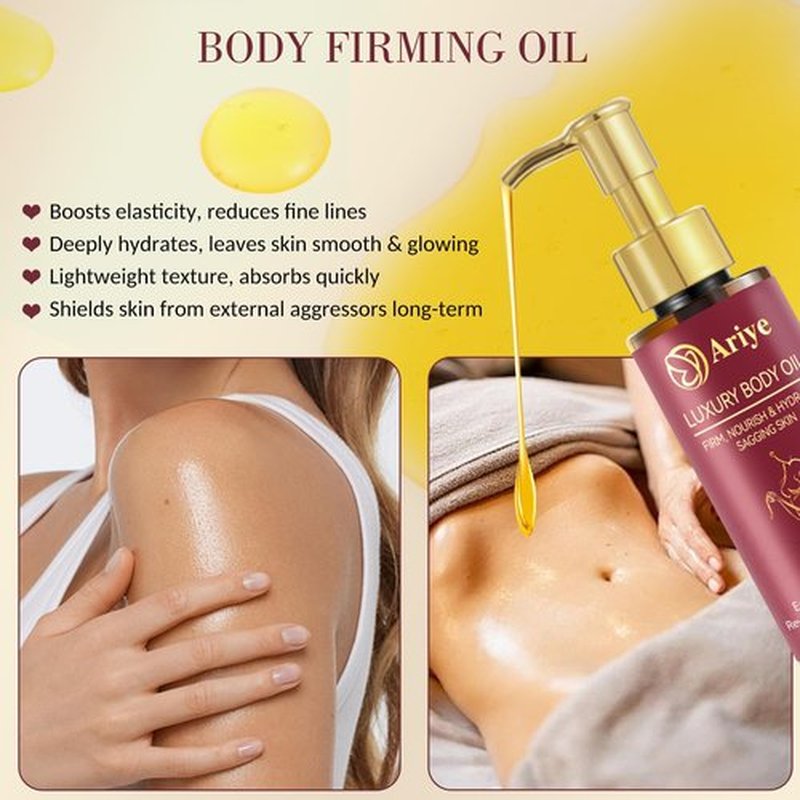 ARIYE Body Firming Oil Glow-Remedy body oil for women,Body Oil After Shower Tightening&Hydrating Treatment for Arms,Legs,Stomach&Body,Natural Firming Oil for Dry Skin,Non-Greasy Body Serum-(4.06 Oz)