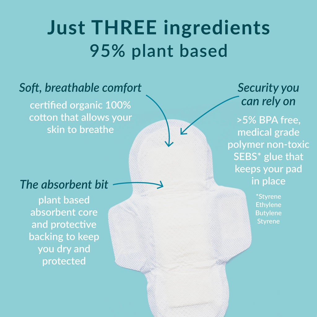 Natracare Slim Fitting Ultra Pads with Wings, Long, Made with Certified Organic Cotton, Ecologically Certified Cellulose Pulp and Plant Starch (1 Pack, 10 Pads Total)